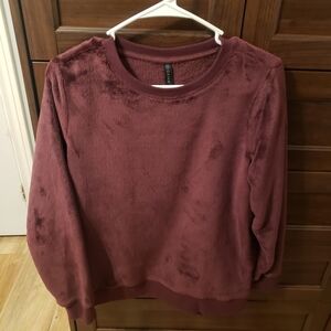 Plush Burgundy Sweatshirt